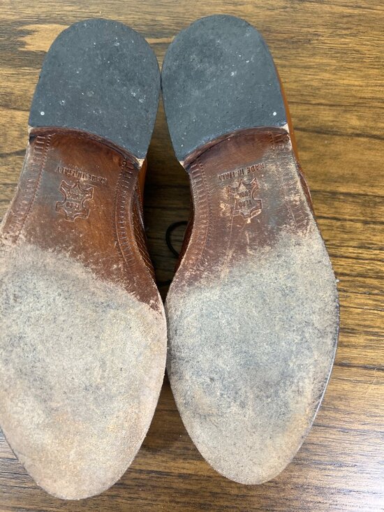 vintage Bostonian Florentine brown leather oxfords 8.5W 8 1/2 wide